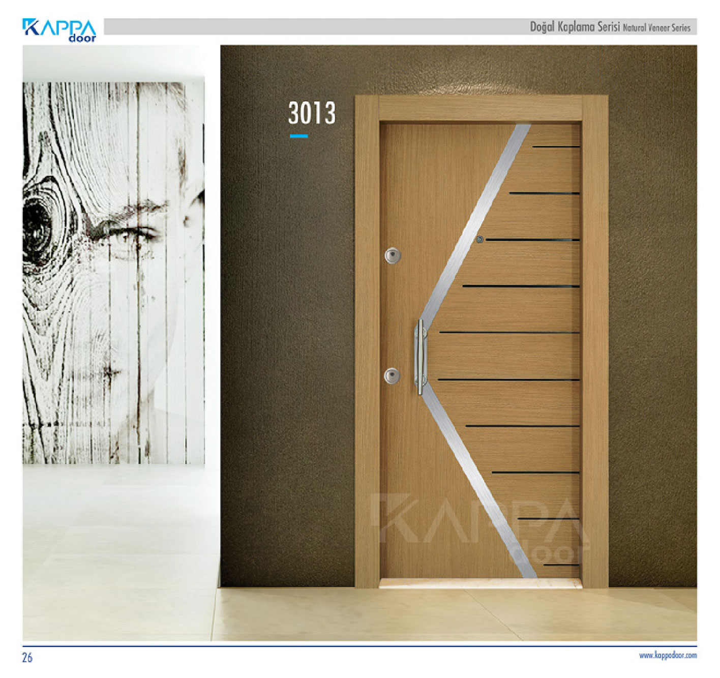 Çelik Kapı Doğal Kaplama Serisi 3013