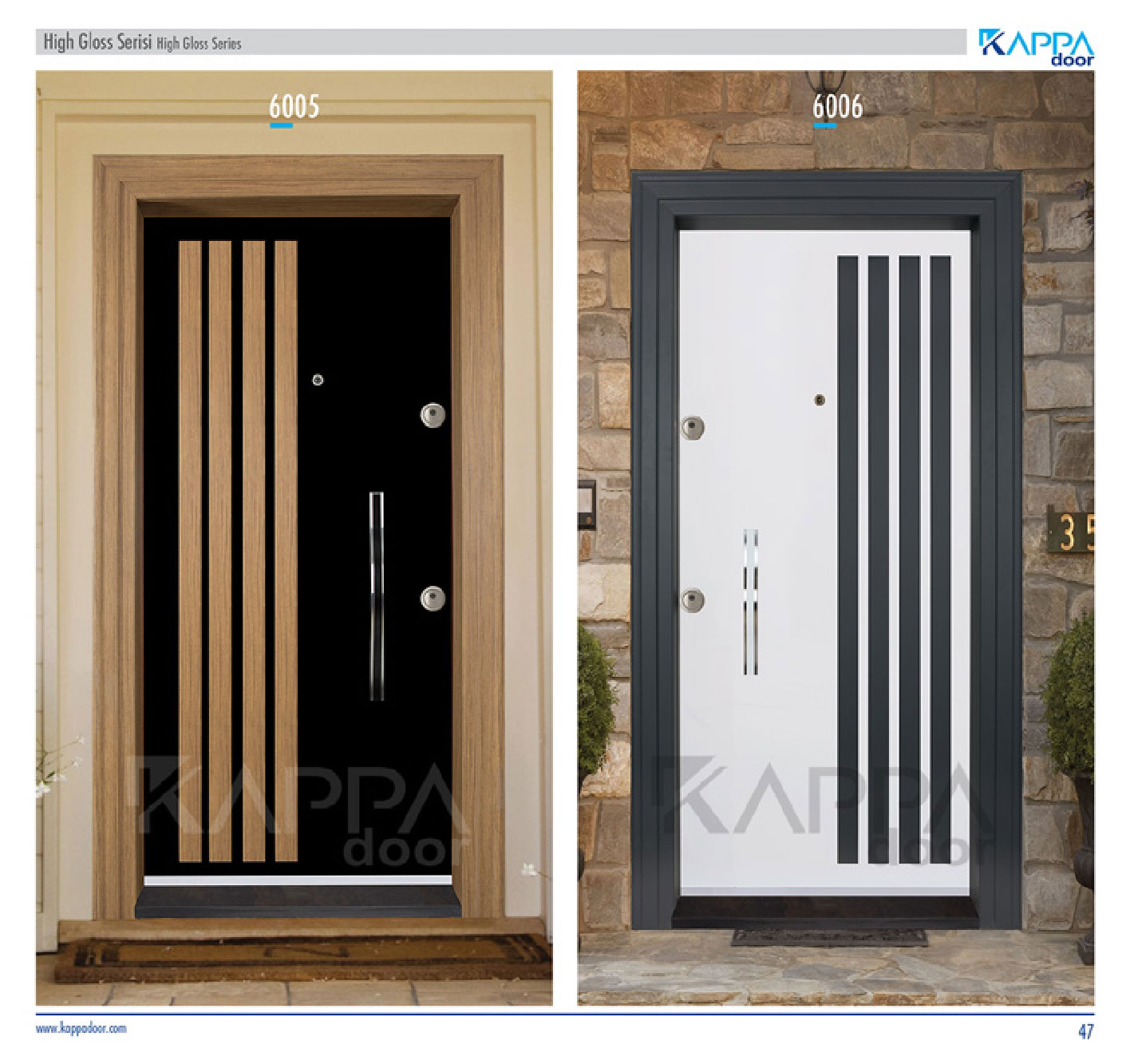 Çelik Kapı High Gloss Serisi 6005