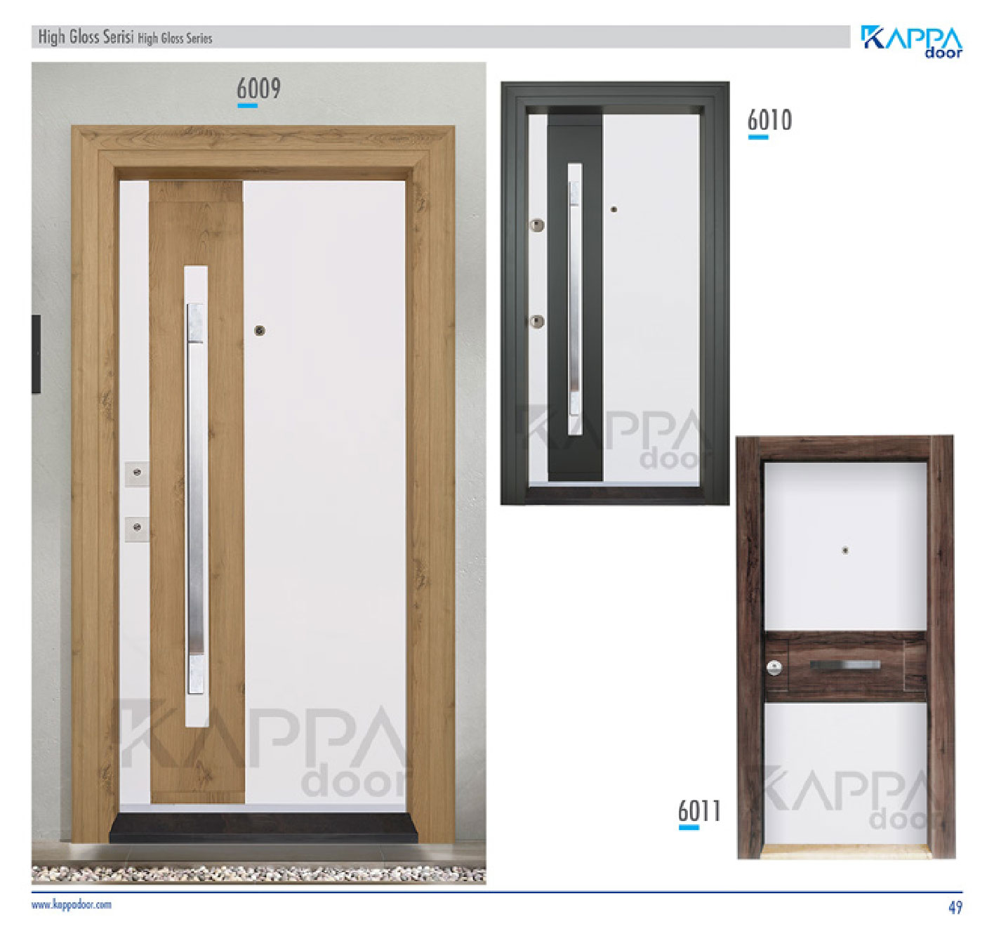 Çelik Kapı High Gloss Serisi 6011